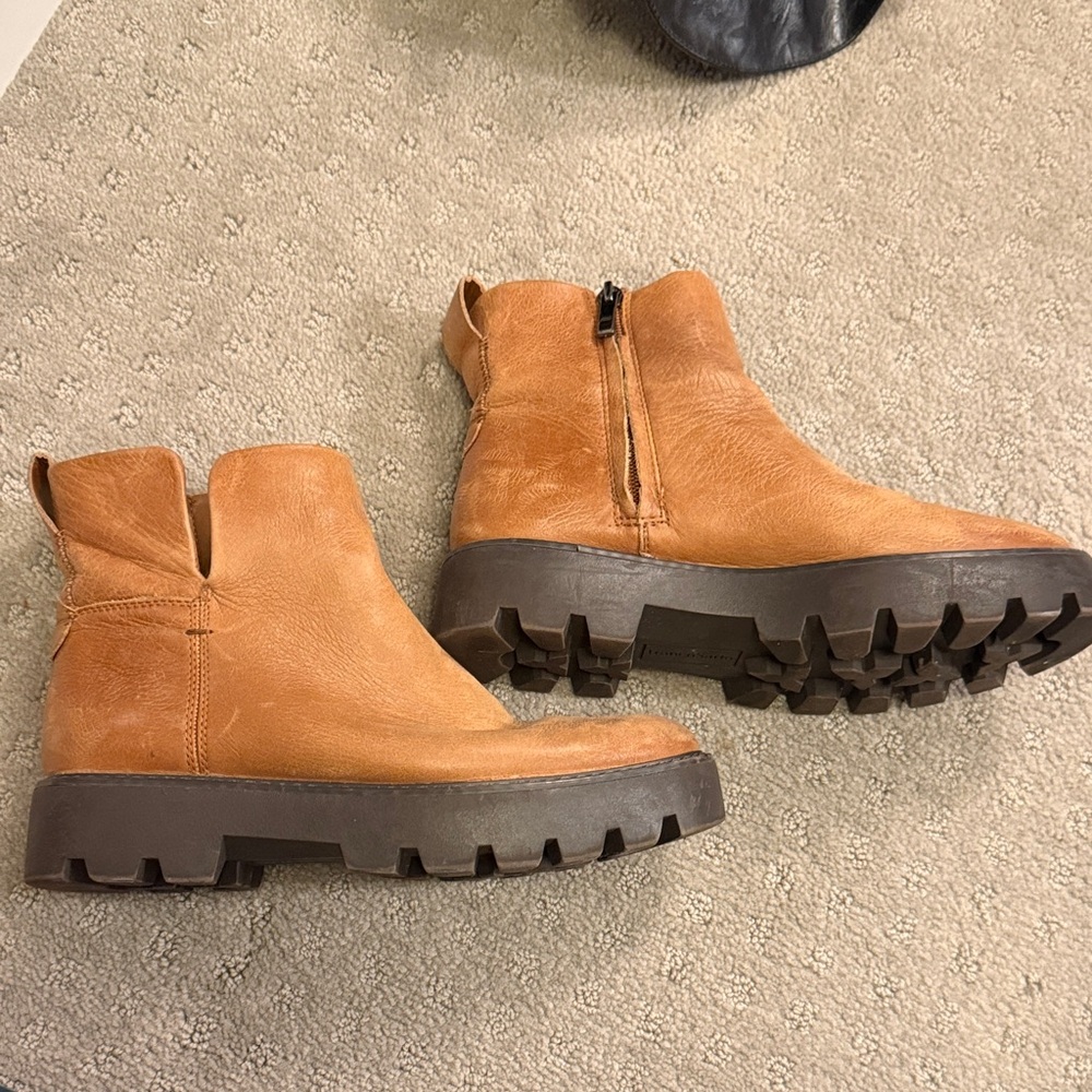 Franco Sarto Brown Ankle Boots